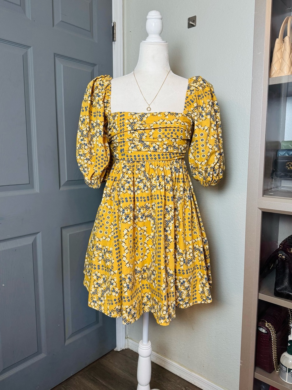 ON HOLD Abercrombie & Fitch Yellow Floral Mini Dress - Picture 4 of 7